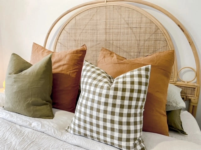 Pure French Linen Euro Cushion Cover - Tobacco